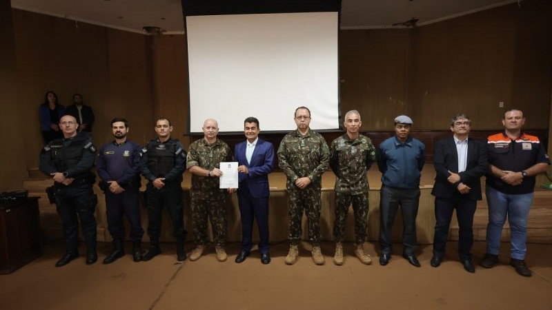 Autoridades prestigiaram a posse no anfiteatro da prefeitura- Crédito: A. Frota