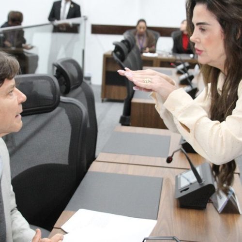 Paulo Duarte e Mara Caseiro concordaram com a necessidade de indenização
Foto: Wagner Guimarães / ALEMS