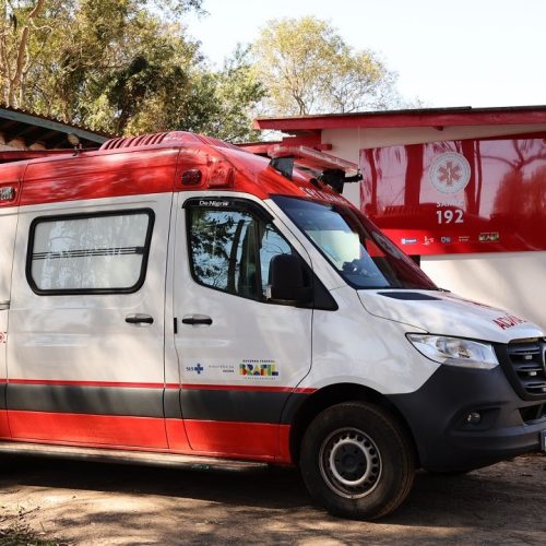 Base do Samu indígena está instalada em área anexa ao Hospital Indígena Porta da Esperança, na aldeia Jaguapiru, em Dourados – Foto: A. Frota
