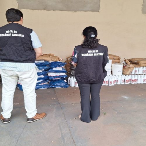 Mercadorias apreendidas pela Vigilância são matérias-primas para a fabricação de alimentos – Foto: Assecom