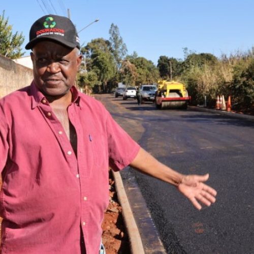 José Vieira, morador da Vila Esperança, destaca melhorias em qualidade de vida que o asfalto vai proporcionar para a população