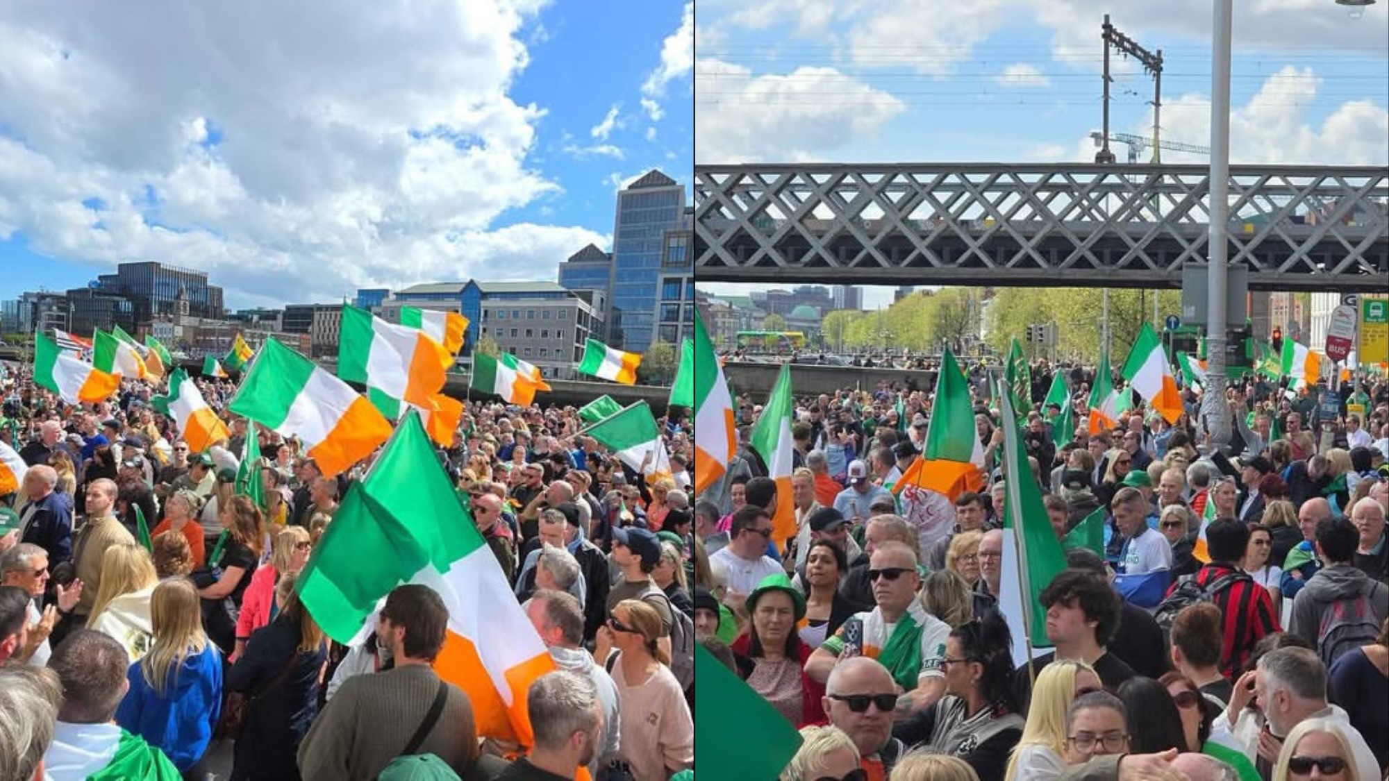 Dezenas de Milhares Marcham em Dublin Contra Políticas Migratórias do Governo