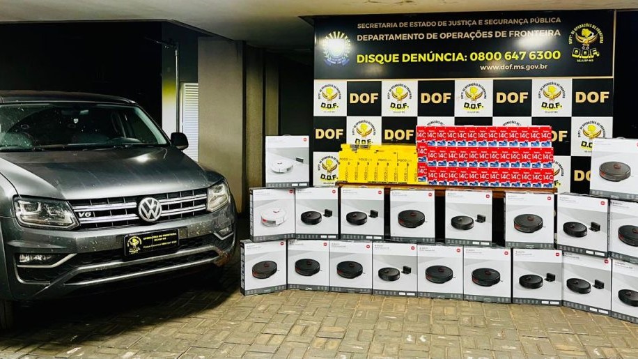 DOF apreende veículo com mais de R$ 480 mil em produtos ilegais