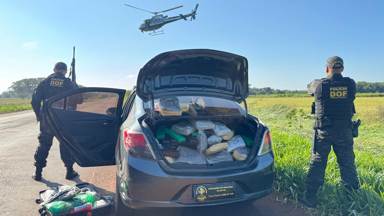 Operação conjunta resulta na apreensão de mais de 300 quilos de drogas em Dourados