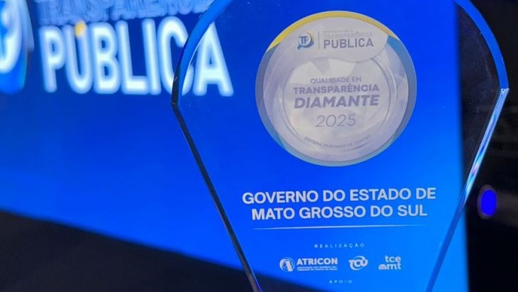 Selo Diamante: Governo de MS é único do país a ganhar 4 vezes prêmio por qualidade na Transparência Pública