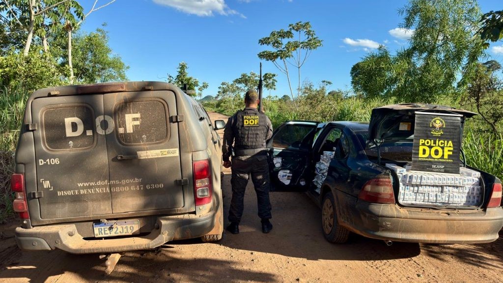 DOF apreende carro carregado com cigarros e agrotóxicos em aldeia indígena