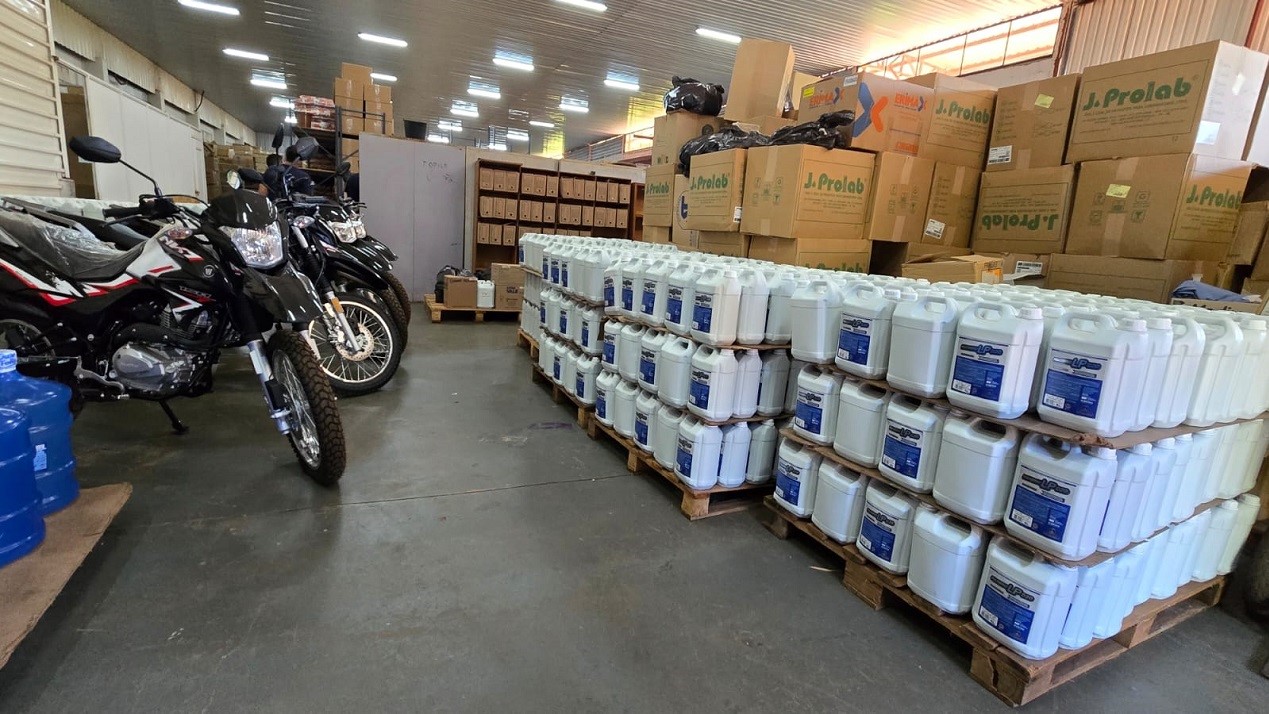 Secretaria de Saúde garante estoque de produtos de limpeza para até nove meses