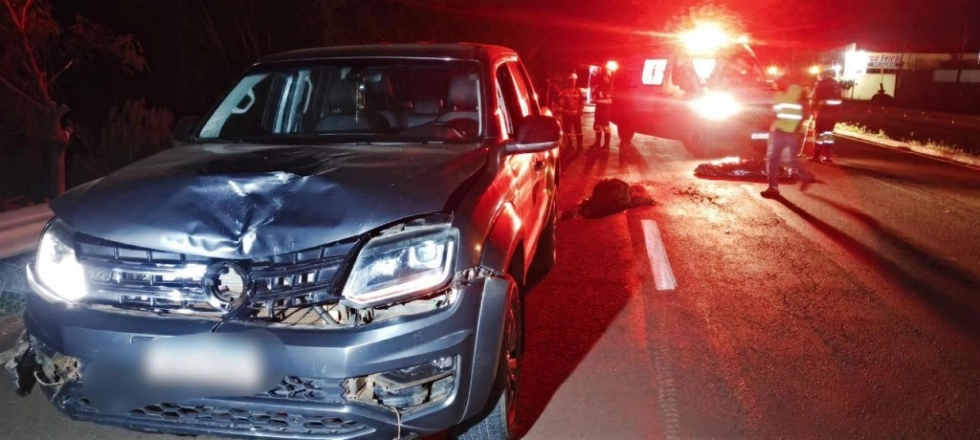 Pedestre morre atropelado por caminhonete na BR-163 em Dourados