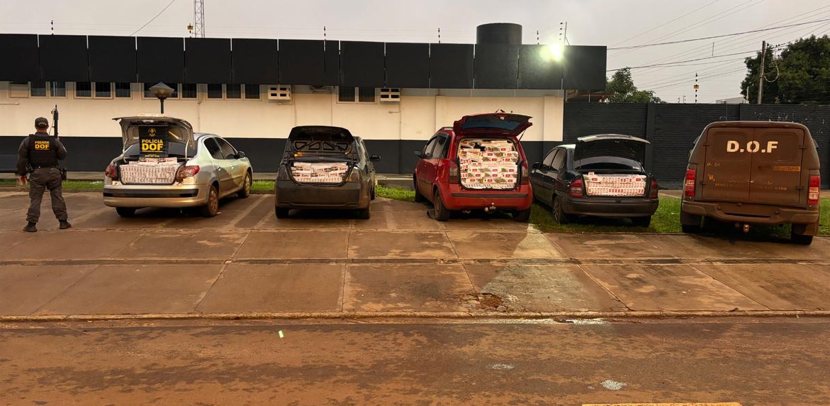 DOF intercepta comboio com cigarros e mercadorias do Paraguai