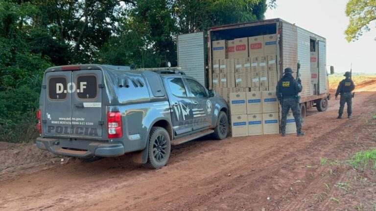 DOF recupera caminhão furtado carregado com 16 mil pacotes de cigarros