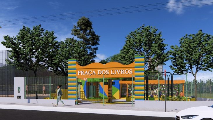 Investimento estadual, nova etapa da Praça dos Livros vai ampliar lazer e cultura em Campo Grande