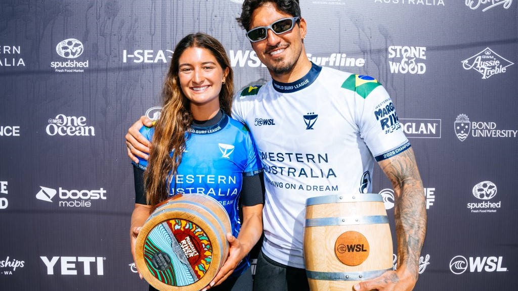 Surfe: Gabriel Medina e Luana Silva são vice em Margaret River