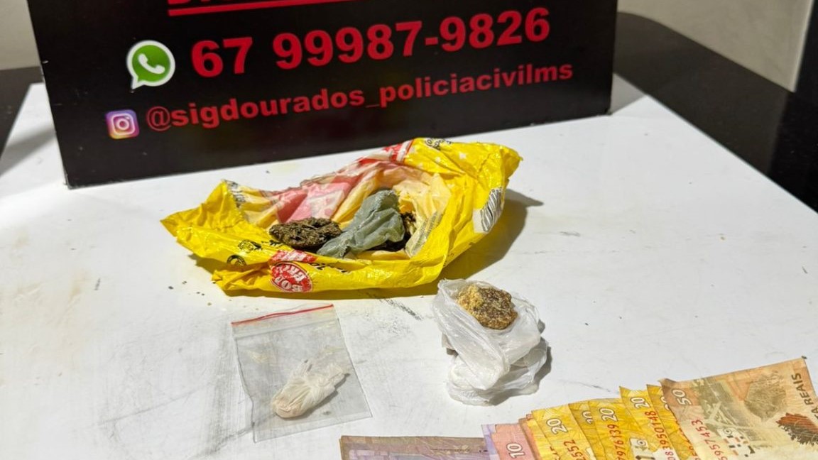 Polícia Civil prende homem em flagrante por tráfico de drogas em Dourados