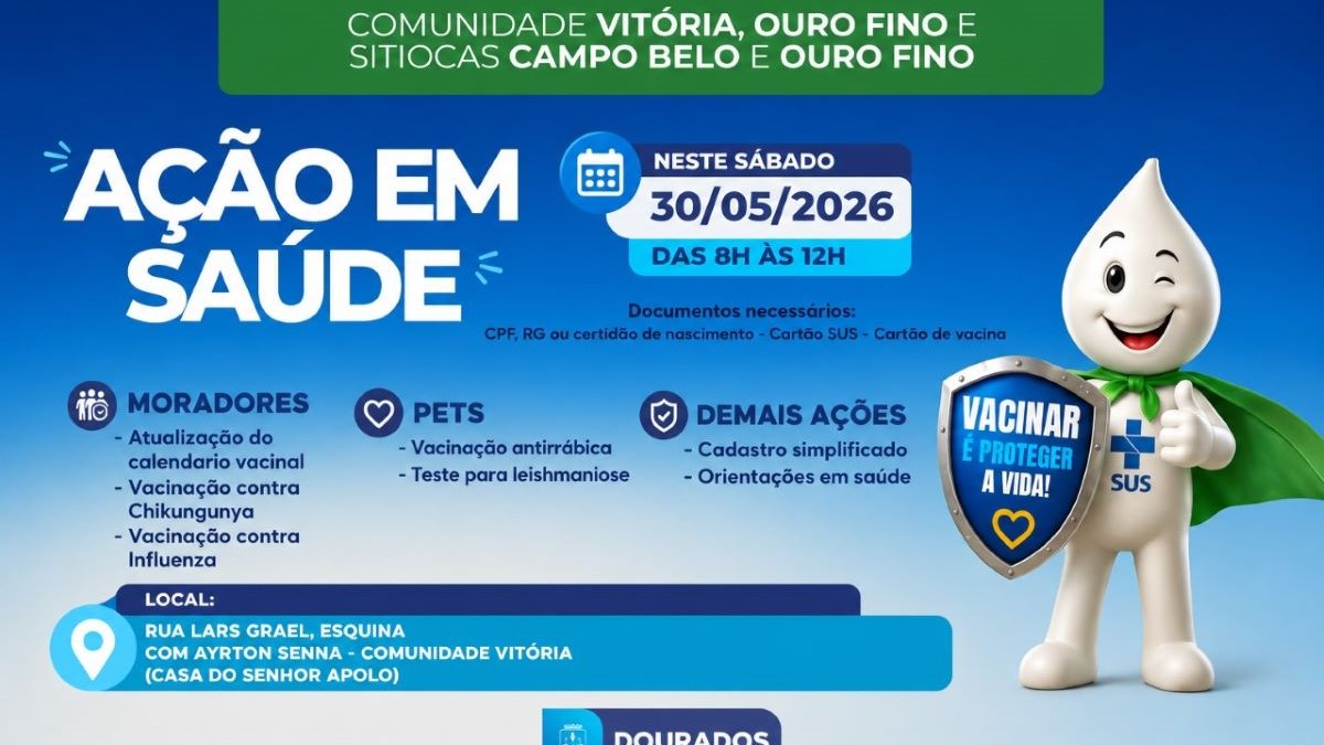 Neste sábado será realizado ações de saúde para a Comunidade Vitória