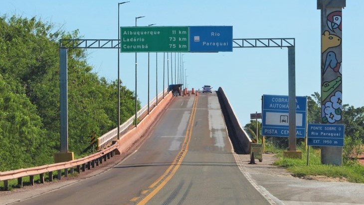 Tráfego em meia pista começa nesta sexta na ponte sobre o Rio Paraguai para início de obra em Corumbá