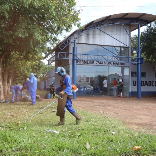 Projeto “Equipe em Ação” com mutirão de serviços de melhorias para os postos foi lançado oficialmente no sábado – Fotos: A. Frota