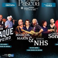 Festa da Páscoa chega no último dia com sorteio de ovos de chocolate, brincadeiras para crianças e shows musicais