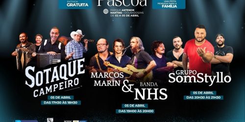 Festa da Páscoa chega no último dia com sorteio de ovos de chocolate, brincadeiras para crianças e shows musicais