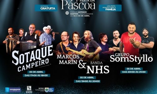 Festa da Páscoa chega no último dia com sorteio de ovos de chocolate, brincadeiras para crianças e shows musicais