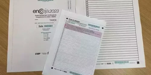 Cartão de redação do Encceja 2023. (Foto: Ana Carla Sodré/Inep)
