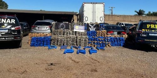 PRF e Denar apreendem 2 toneladas de maconha no Mato Grosso do Sul