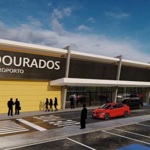 Concepção gráfica de como será o novo terminal do Aeroporto de Dourados – Imagem: Seilog