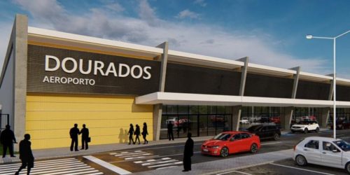 Concepção gráfica de como será o novo terminal do Aeroporto de Dourados – Imagem: Seilog