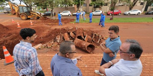 Marçal Filho vistoria segunda etapa de obras para eliminar alagamentos no Parque Alvorada. Foto: A. Frota