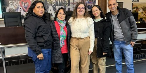 Equipe do Centro de Controle de Zoonoses de Dourados que participou do simpósio em Caarapó. . Divulgação/Assecom