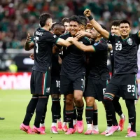 Jogadores do México celebram gol marcado sobre a Coreia do Sul na Copa do Mundo (Foto: Ulises Ruiz/AFP)
