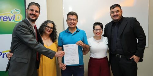 Prefeito Marçal Filho deu posse à nova diretoria do Previd de Dourados. Foto: A. Frota