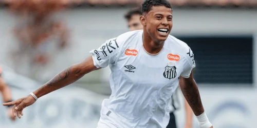 Santos goleou o Botafogo por 4 a 1 no jogo de ida das quartas de final do Brasileirão Sub-20 ARaul Baretta/Santos