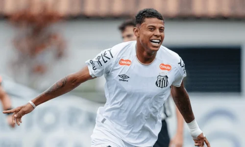 Santos goleou o Botafogo por 4 a 1 no jogo de ida das quartas de final do Brasileirão Sub-20 ARaul Baretta/Santos