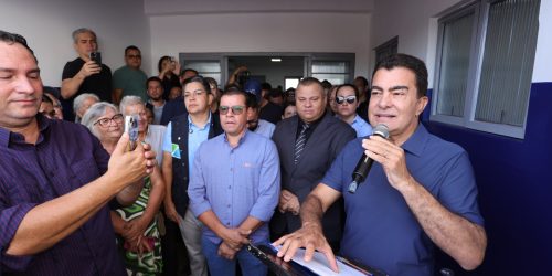 Prefeito Marçal Filho discursa durante solenidade de entrega das obras e ativação do atendimento no Posto de Saúde do Ouro Verde. Foto: A. Frota
