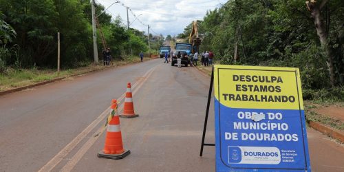 Rua Aurora Augusta de Matos, próximo a Unigran, ficará interditada para receber melhorias preventivas da Prefeitura de Dourados. Foto: A. Frota