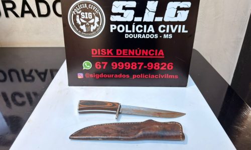 Polícia Civil prende homem em flagrante por tentativa de homicídio, após ter esfaqueado desfeto pelas costas em Dourados