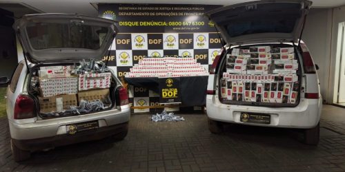 DOF apreende dois veículos com cigarros contrabandeados em Dourados