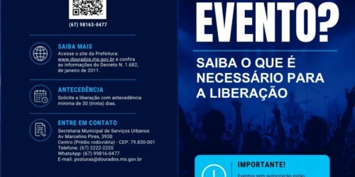Semsur orienta organizadores a solicitar liberação de eventos com 30 dias de antecedência