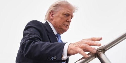 O presidente dos Estados Unidos, Donald Trump — Foto: AP/Mark Schiefelbein