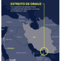 Mapa do Estreito de Ormuz - Arte/EBC