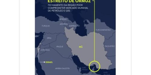 Mapa do Estreito de Ormuz - Arte/EBC