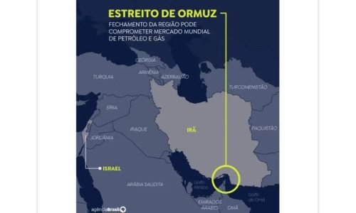 Mapa do Estreito de Ormuz - Arte/EBC