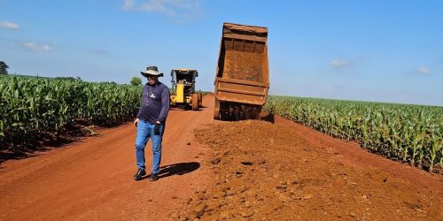 Serviços estão intensificados na área rural desde janeiro para levar melhorias diversas- Crédito: Divulgação