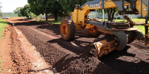 Serviço de cascalhamento na Campina Verde teve início pela Rua Nelson Vicente de Almeida – Foto: A. Frota