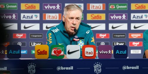 Carlo Ancelotti durante entrevista coletiva pela Seleção na Granja Comary
Crédito: Rafael Ribeiro/CBF