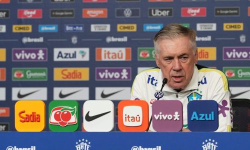 Carlo Ancelotti durante entrevista coletiva pela Seleção Brasileira em Nova Jersey
Créditos: Rafael Ribeiro/CBF