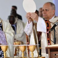 Leão XVI durante a missa em Bamenda, Camarões   (@Vatican Media)