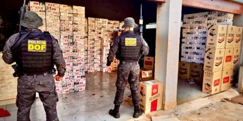 DOF localiza entrepostos em Dourados e Douradina e apreende R$ 1,5 milhão em cigarros