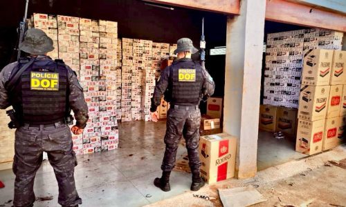DOF localiza entrepostos em Dourados e Douradina e apreende R$ 1,5 milhão em cigarros