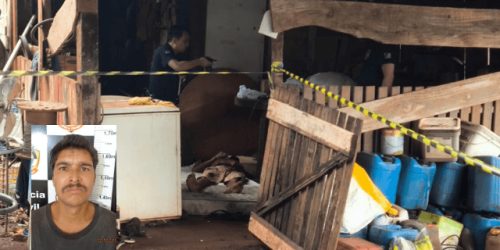 Barraco onde Romulado foi encontrado esta manhã, já sem vida; Foto: Sidnei Bronka/Ligado Na Notícia